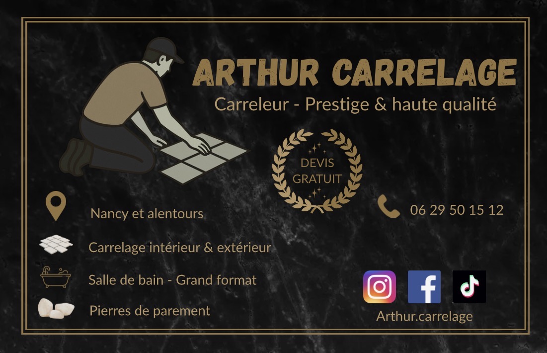 Carte de visite Arthur Carrelage
